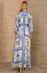 Lakelynn Linen Maxi Dress, color-Blue