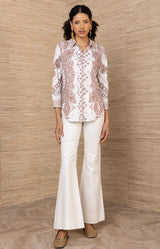 Whitney Jersey Top, color-Ivory