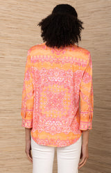 Whitney Jersey Top, color-Orange