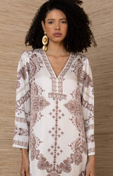 Bridie Charmeuse Dress, color-Ivory