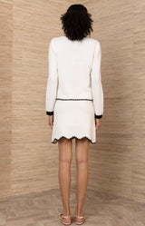 Bevin Diamond Sweater, color-White