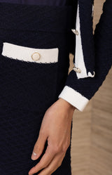 Aylani Diamond Skirt, color-Navy