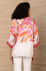 Neriah Charmeuse Top, color-Pink