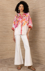 Neriah Charmeuse Top, color-Pink