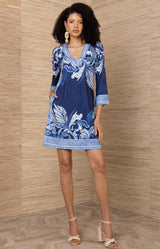 Wrenlee Jersey Dress, color-Navy