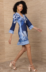 Wrenlee Jersey Dress, color-Navy