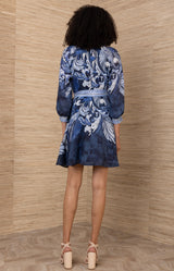 Belize Linen Dress, color-Navy