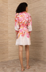 Belize Linen Dress, color-Pink