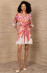 Belize Linen Dress, color-Pink