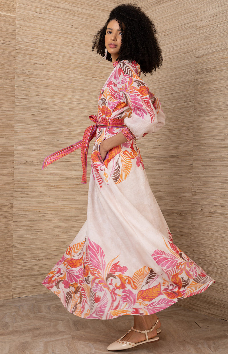 Belize Linen Maxi Dress Pink / M Belize Linen Maxi Dress Pink / M