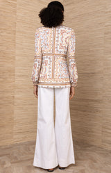 Luz Jersey Top, color-Ivory