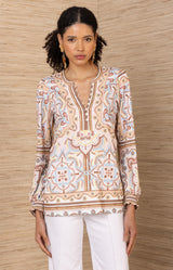 Luz Jersey Top, color-Ivory