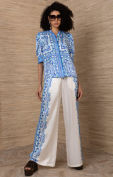 Fable Silk Top, color-Blue