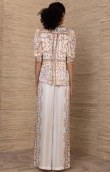 Fable Silk Top, color-Ivory