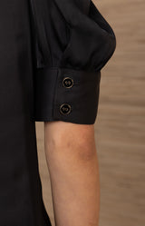 Fable Charmeuse Top, color-Black