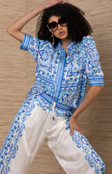 Bara Silk Pant, color-Blue