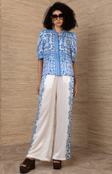 Bara Silk Pant, color-Blue