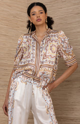 Bara Silk Pant, color-Ivory