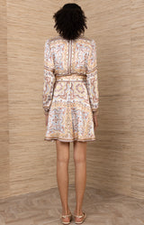 Arlo Silk Dress, color-Ivory