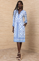 Miller Jersey Midi Dress, color-Blue