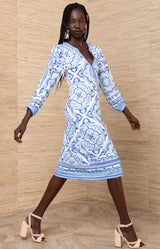 Miller Jersey Midi Dress, color-Blue