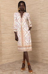 Miller Jersey Midi Dress, color-Ivory