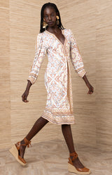 Miller Jersey Midi Dress, color-Ivory