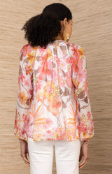 Sequoia Chiffon Top, color_Coral