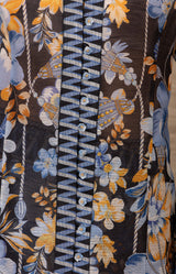 Zola Linen Organza Top, color-Black