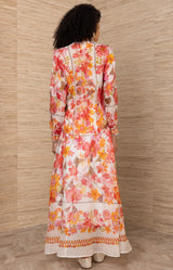 Zola Linen Organza Top, color_Coral