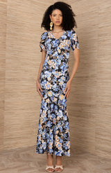 Evadne Jersey Dress, color-Black