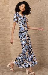 Evadne Jersey Dress, color-Black