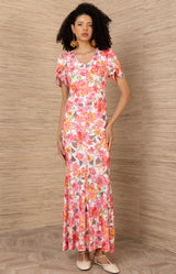 Evadne Jersey Dress, color-Pink