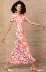 Evadne Jersey Dress, color-Pink