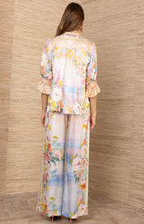 Cybele Silk Charmeuse Top, color-Gold