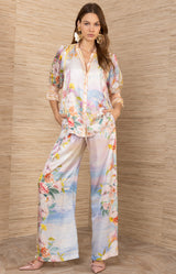 Cybele Silk Charmeuse Top, color-Gold