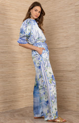 Keily Silk Charmeuse Pant, color-Blue