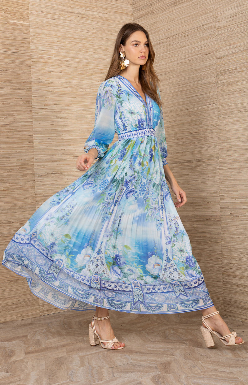 Andie Chiffon Maxi Dress Blue / L