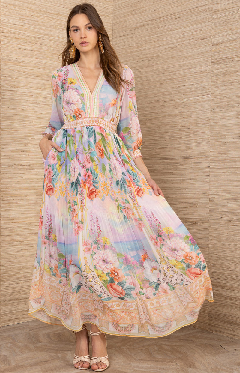 Andie Chiffon Maxi Dress Blue / L