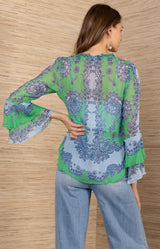 Hero Chiffon Top, color-Green