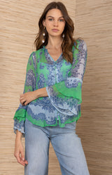 Hero Chiffon Top, color-Green