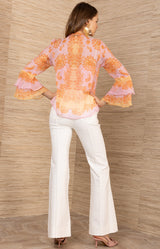 Hero Chiffon Top, color-Pink