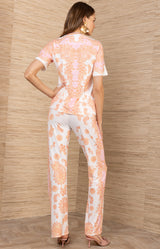 Bryn Jersey Top, color-Pink