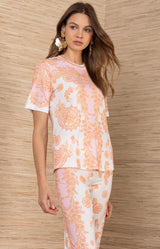 Bryn Jersey Top, color-Pink