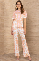 Bryn Jersey Top, color-Pink