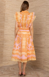 Winslow Linen Organza Skirt, color-Pink