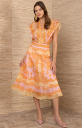 Winslow Linen Organza Skirt, color-Pink