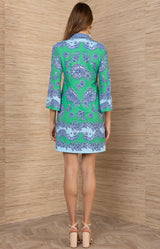 Marguerite Matte Jersey Dress, color-Green