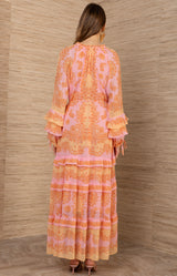 Elisabeth Chiffon Maxi Dress, color-Pink