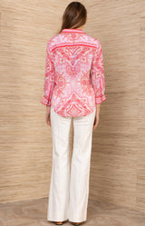 Fianna Silk Top, color-Pink